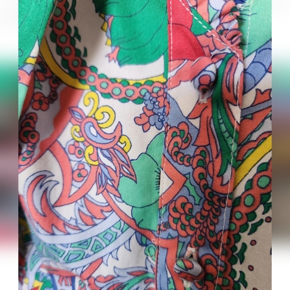 TALBOTS Dress Women 2P Petite Floral Button Front Sundress Midi Belted Pleated - Picture 4 of 5